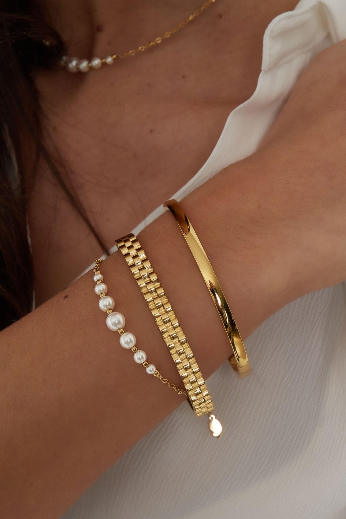 Glieder-Armreif – Silber