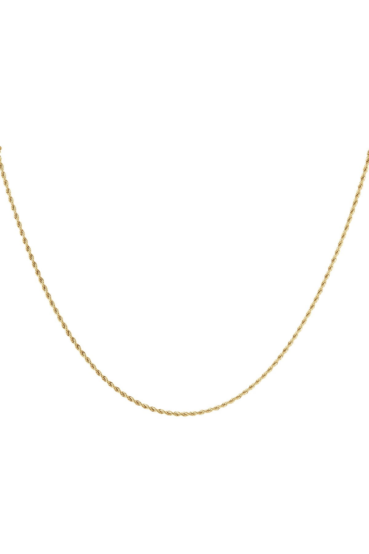 Halskette gedreht dünn - Goldfarbe - 2,0 MM