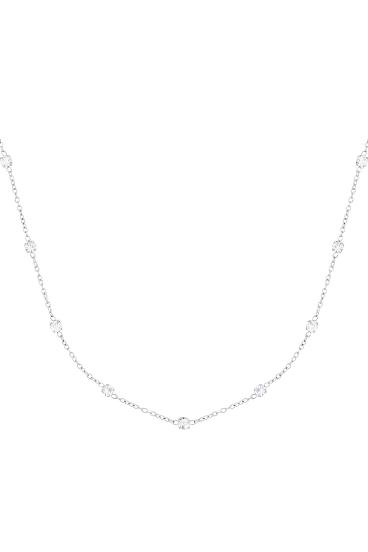 Diamant-Flüsterhalskette – Goldfarben