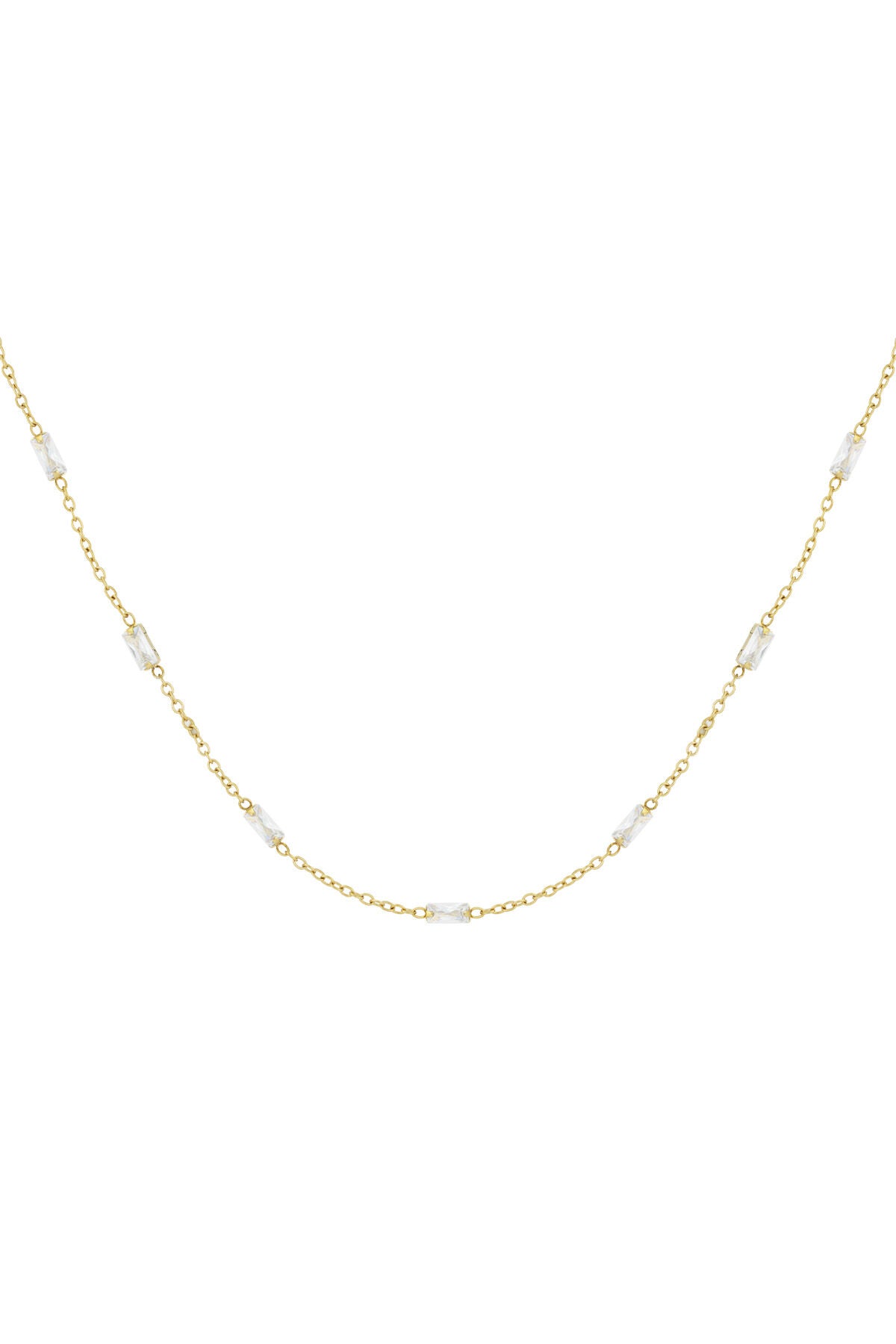 Halskette mit Diamantglanz - Goldfarben