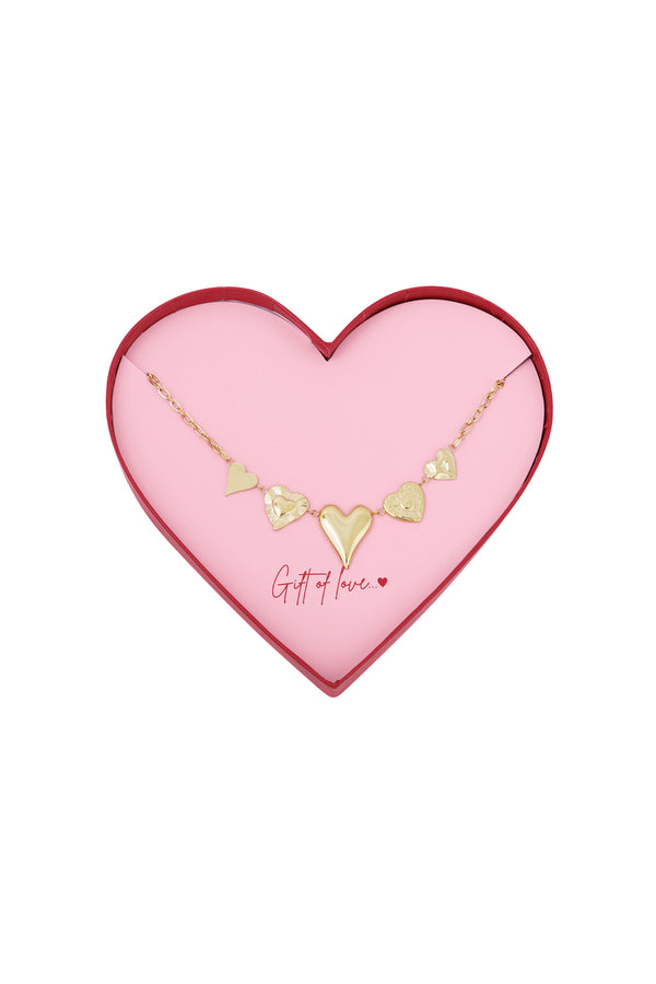 Love Halskette – Herzen, Geschenkbox – LOVAMORE