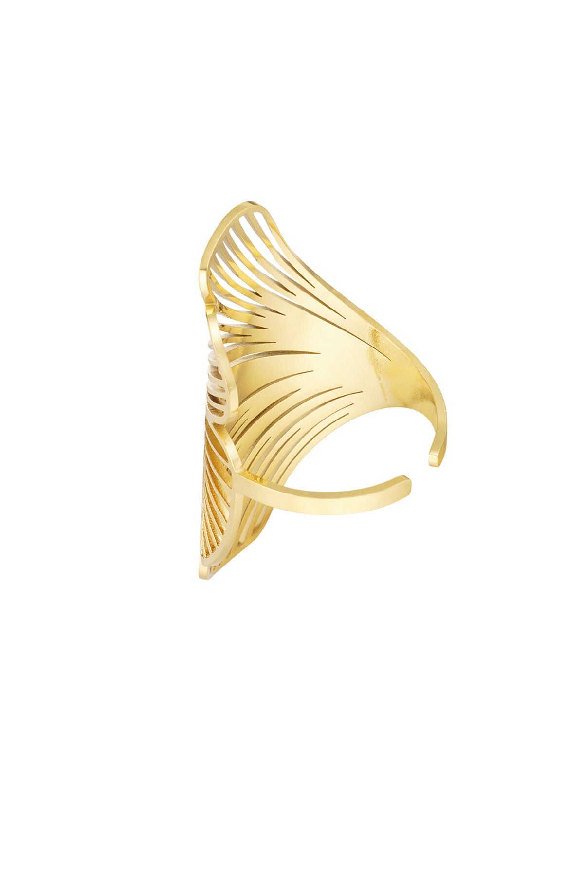 Ring Statement-Blume – Goldfarbe - Goldfarbefarbe