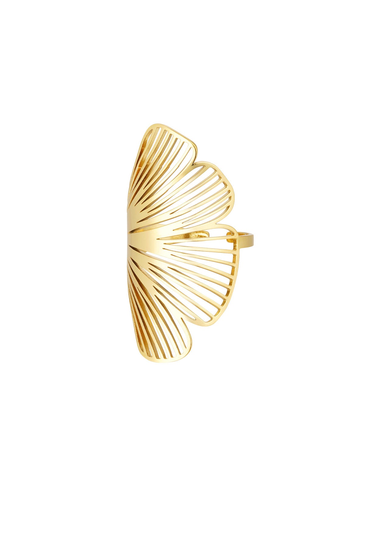 Ring Statement-Blume – Goldfarbe - Goldfarbefarbe