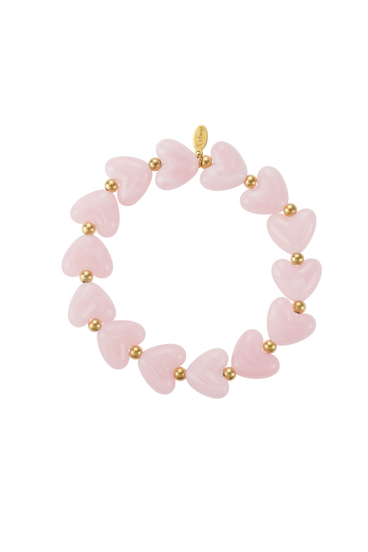 Elastisches Herzperlenarmband