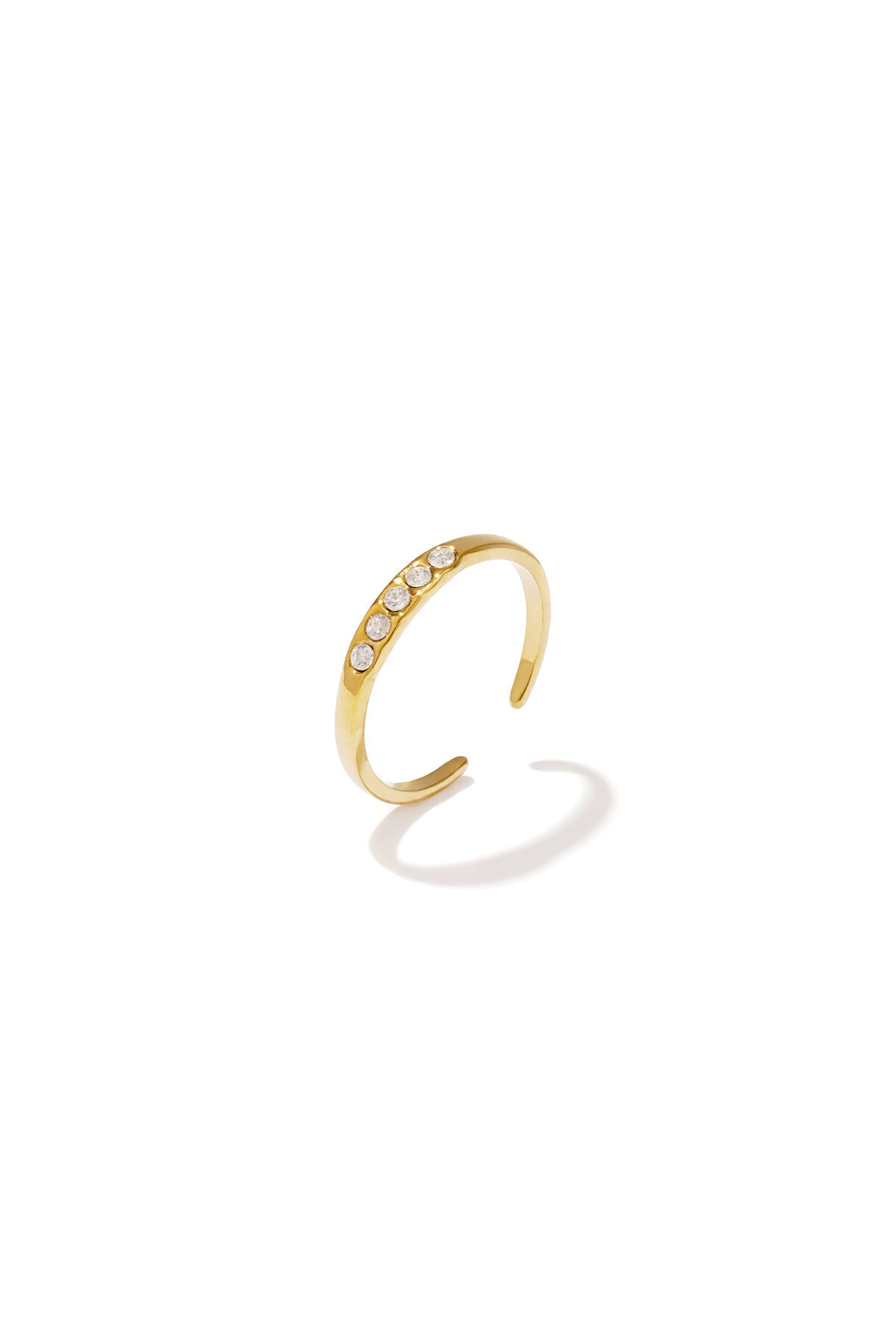 Ring mit Steinen - Edelstahl