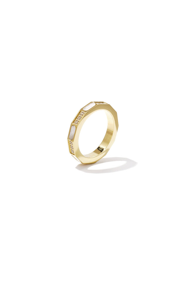 Monelle Ring – Achteckig mit Perlmutt – LOVAMORE