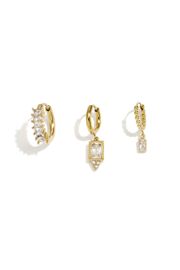 Belia Ohrring-Set – Funkelnd – LOVAMORE