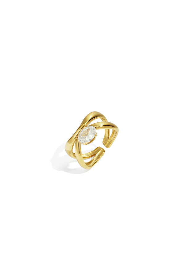Orla Ring – Gekreuzt mit Stein – LOVAMORE