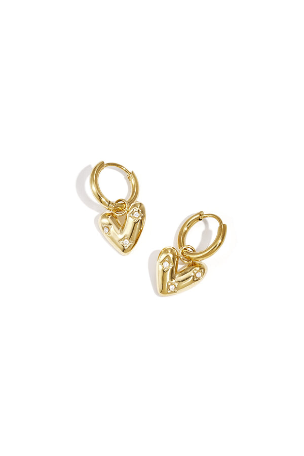 Lovina Ohrringe – Herz mit Zirkonia – LOVAMORE