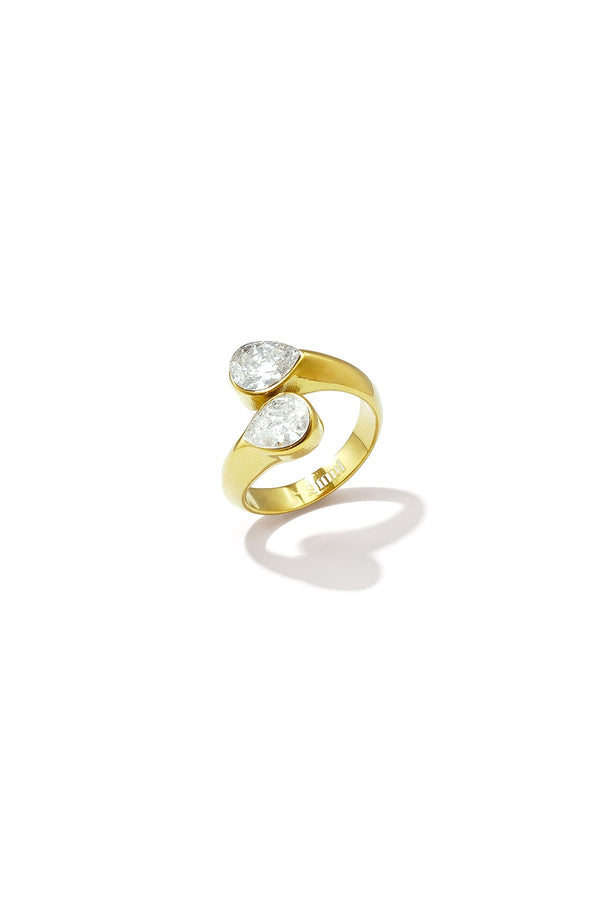 Duetta Ring – Zwei Tropfensteine – LOVAMORE