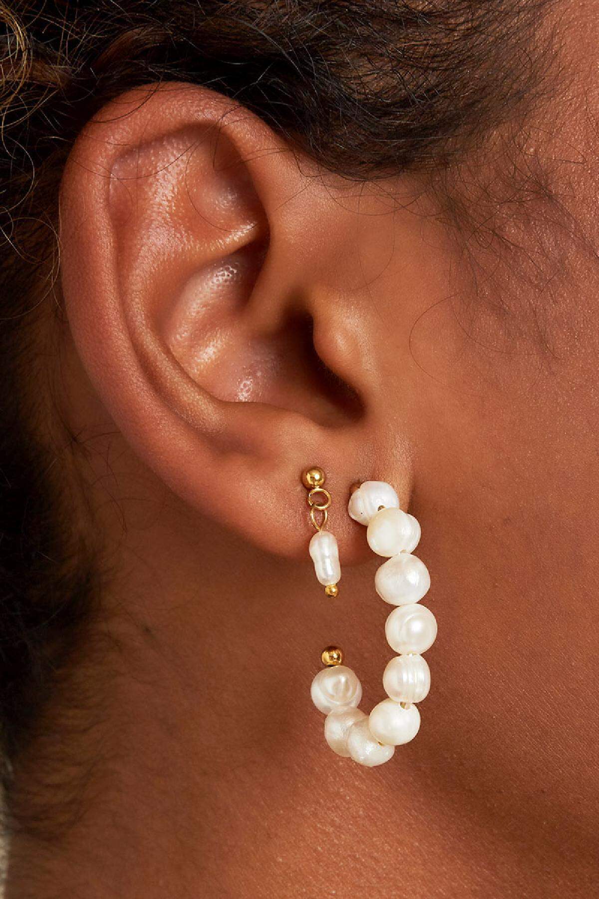 Ohrhänger aus Edelstahl, unregelmäßige Form, lässig-schlichte Serie, Damenschmuck
