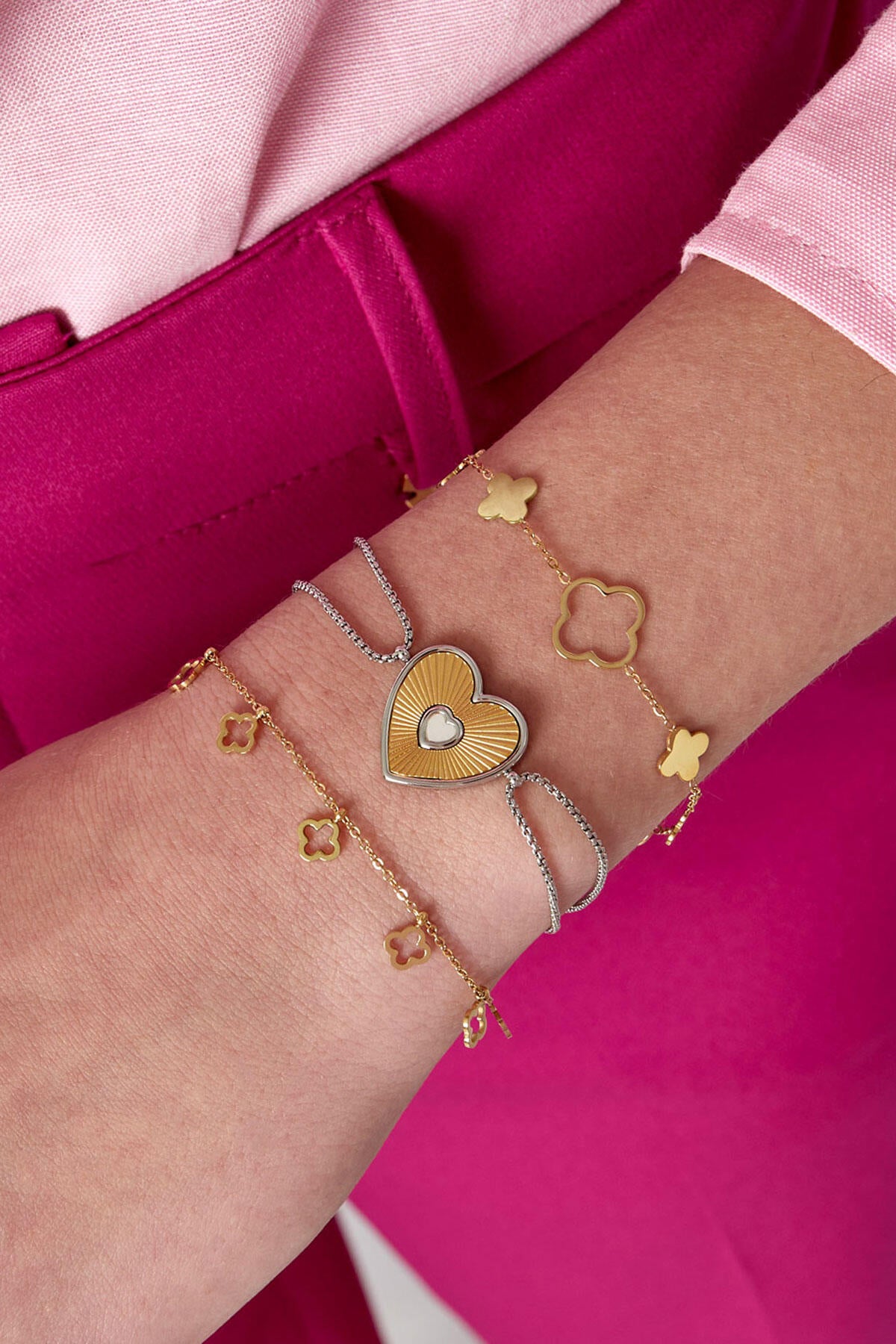 Armband Kleeblätter 