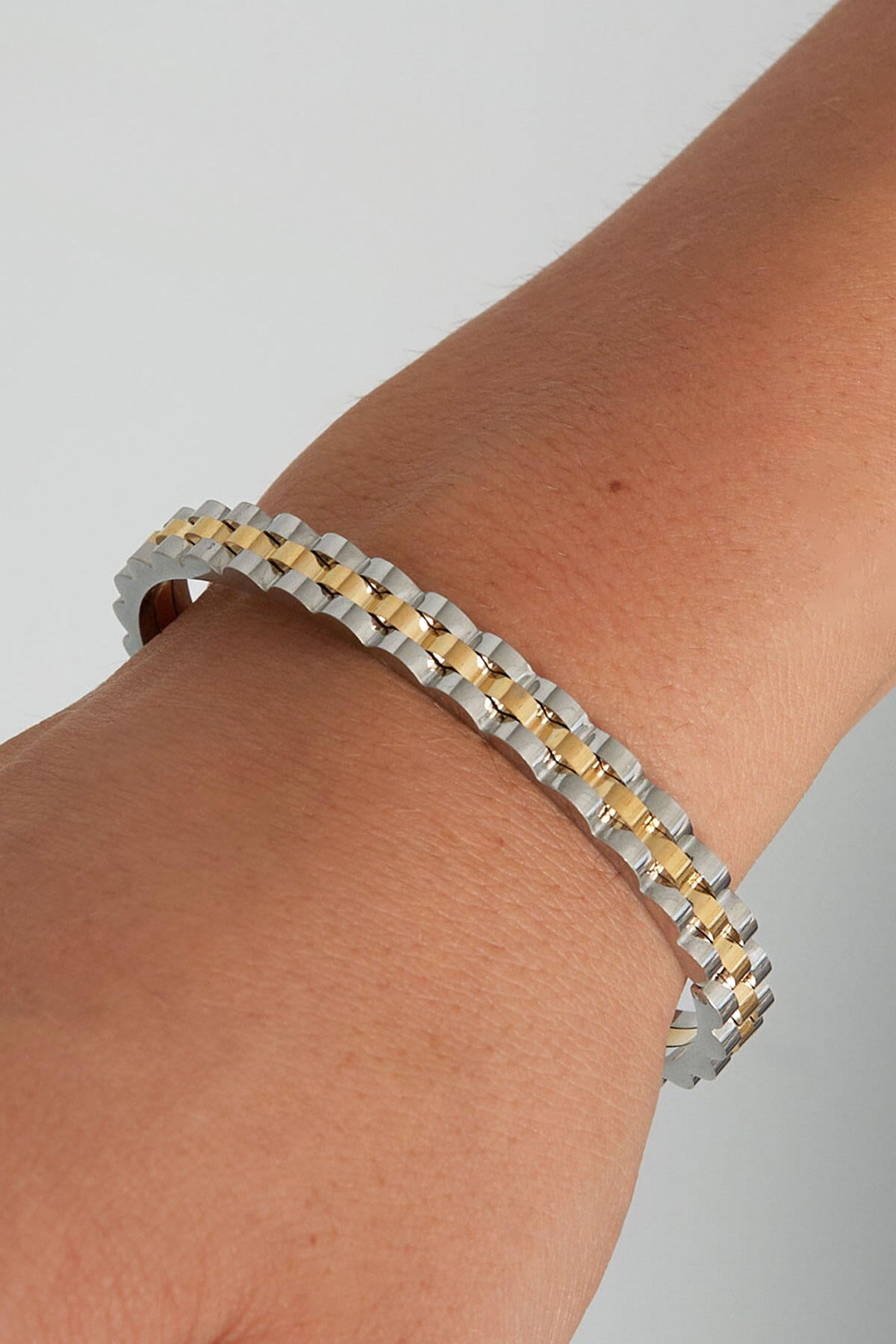 Glieder-Armreif – Silber