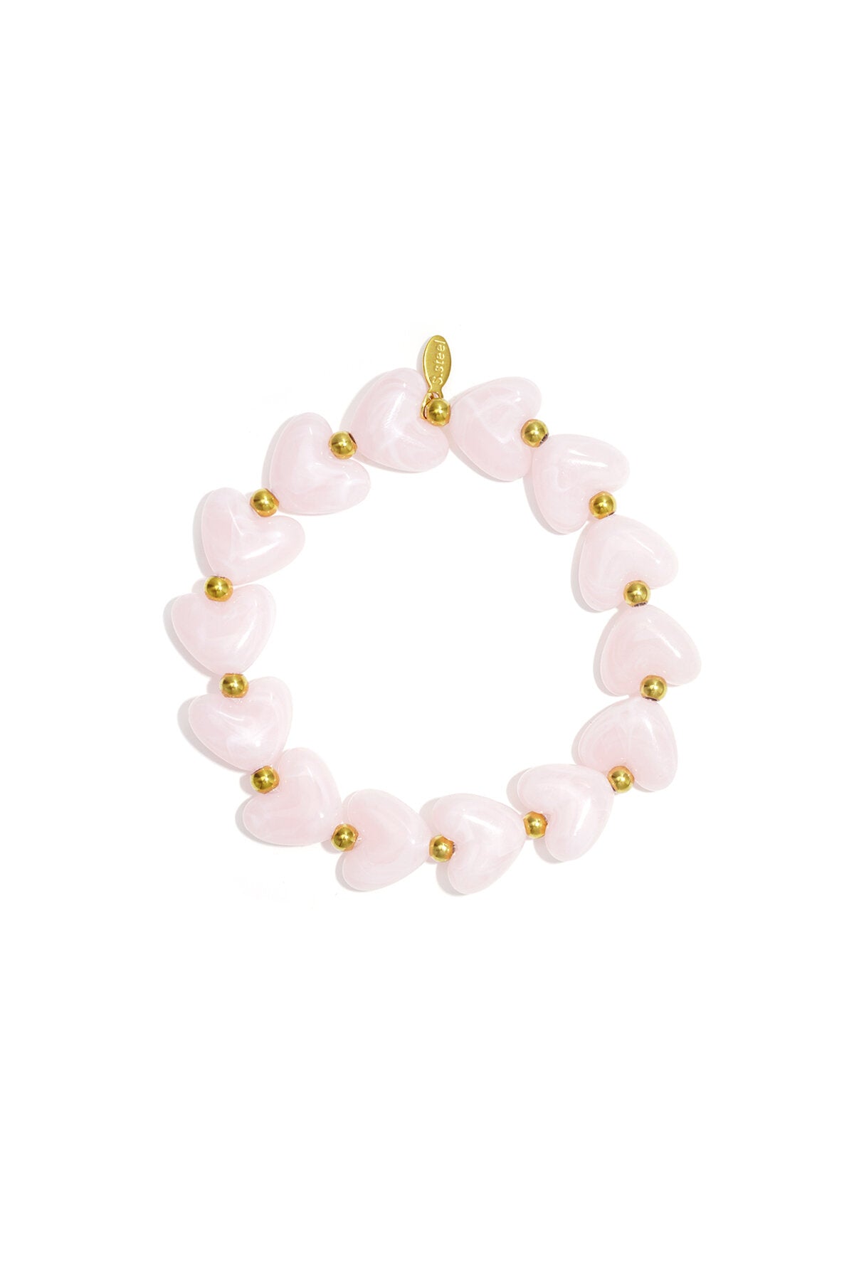 Elastisches Herzperlenarmband