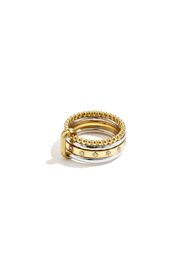 Cirella Ring – Bicolor Kreis mit Zirkon – LOVAMORE