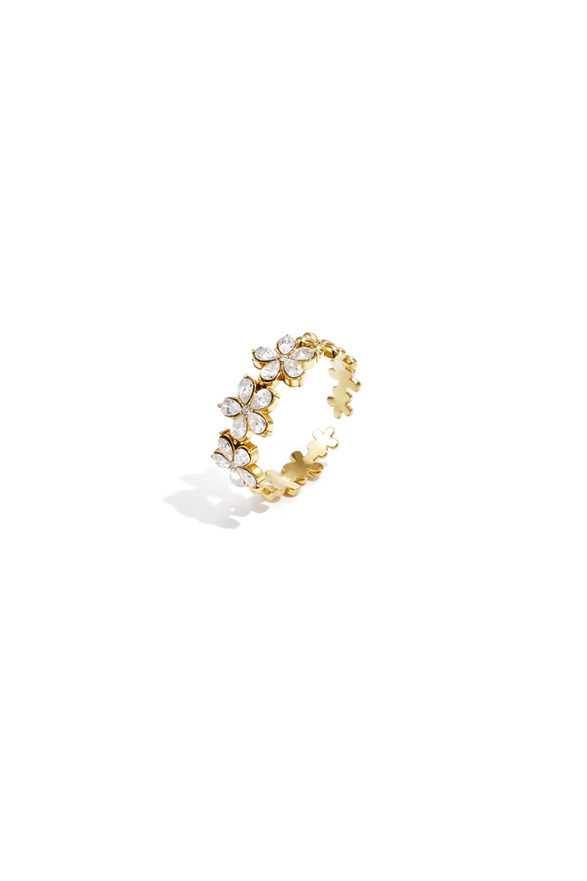 Fleuria Ring – Blumen mit Steinen