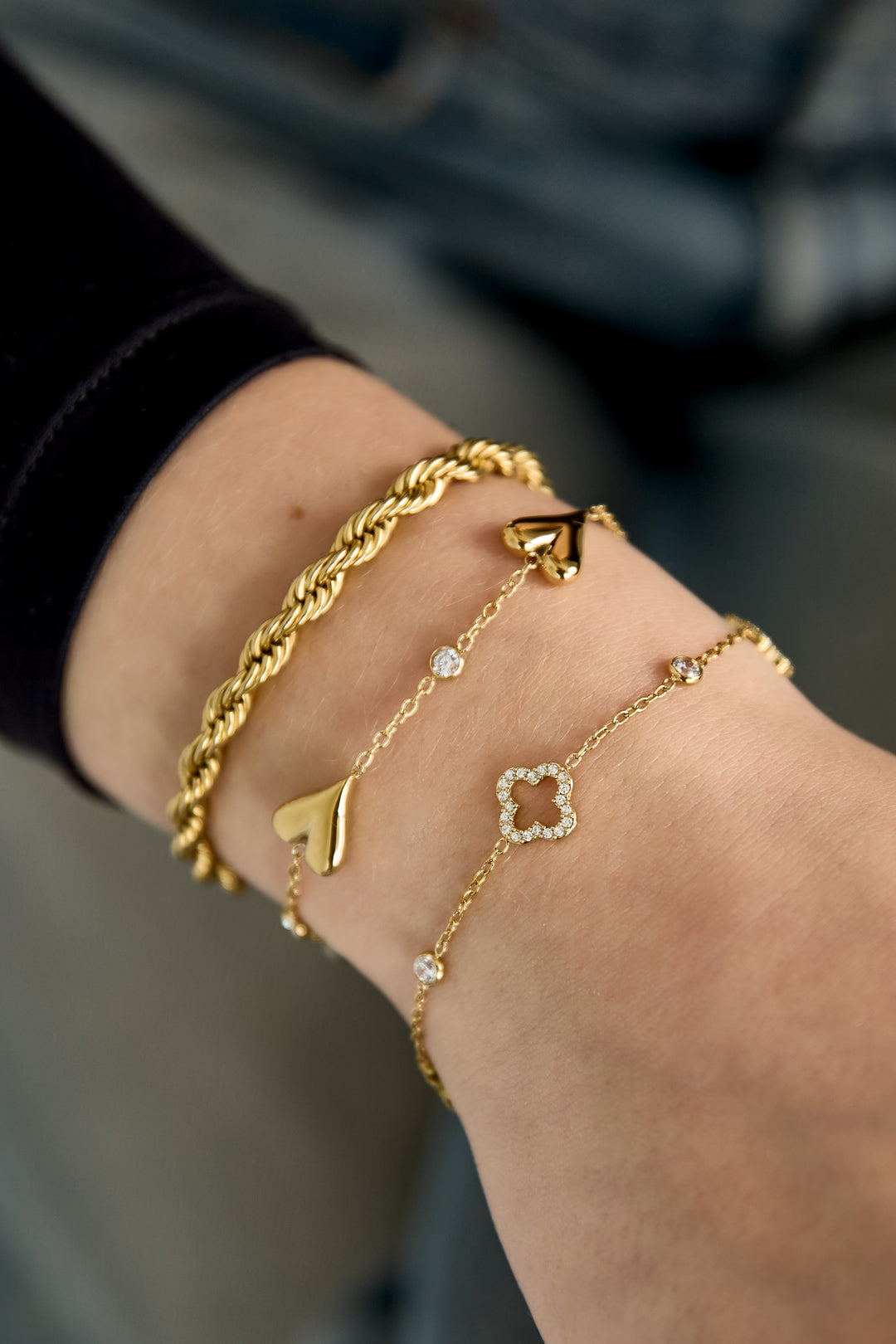 Trèfle Armband – Kleeblätter mit Zirkonia – Bild 3