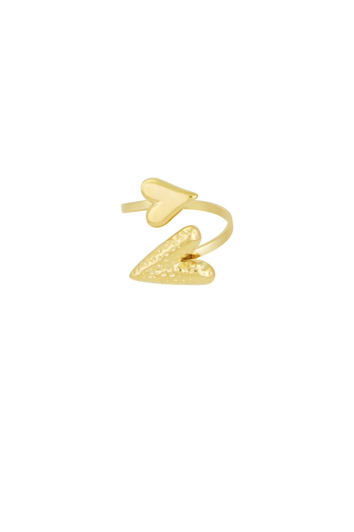 Doppelter Zuneigungsring - Goldfarben