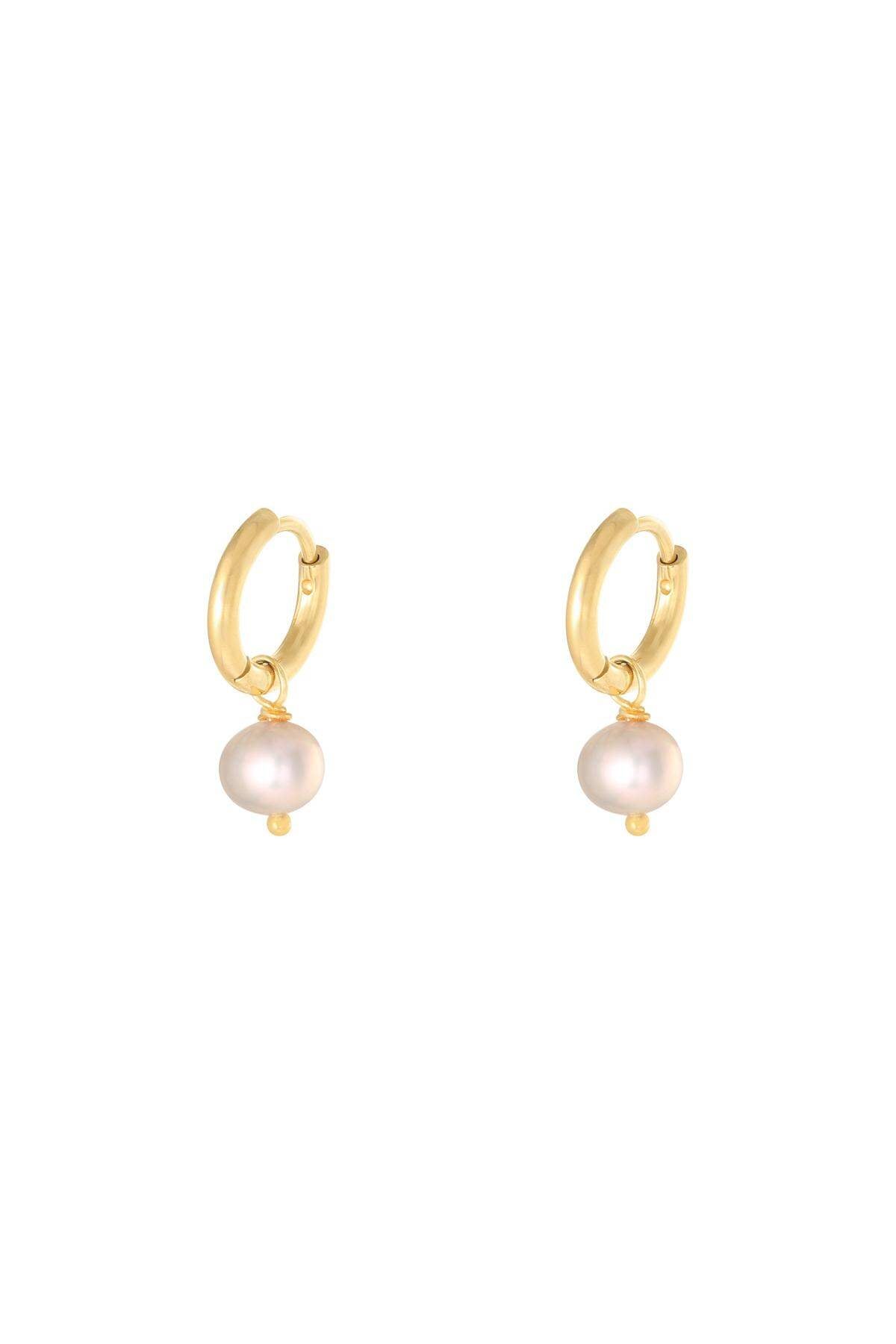 Ohrringe Pearl Of The Sea Grau Edelstahl