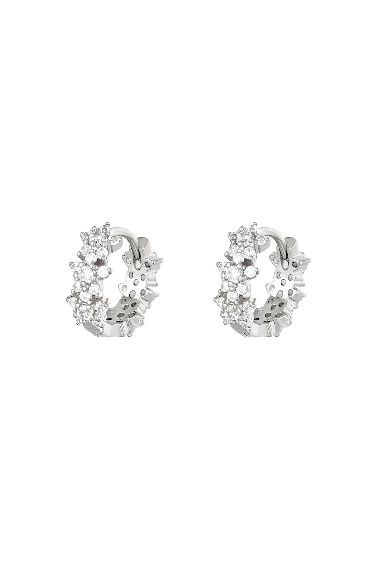 Creolen mit Stern-Strass - Kupfer