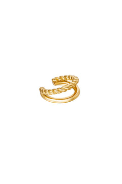 Kora Ear Cuff – Kordel und glatt