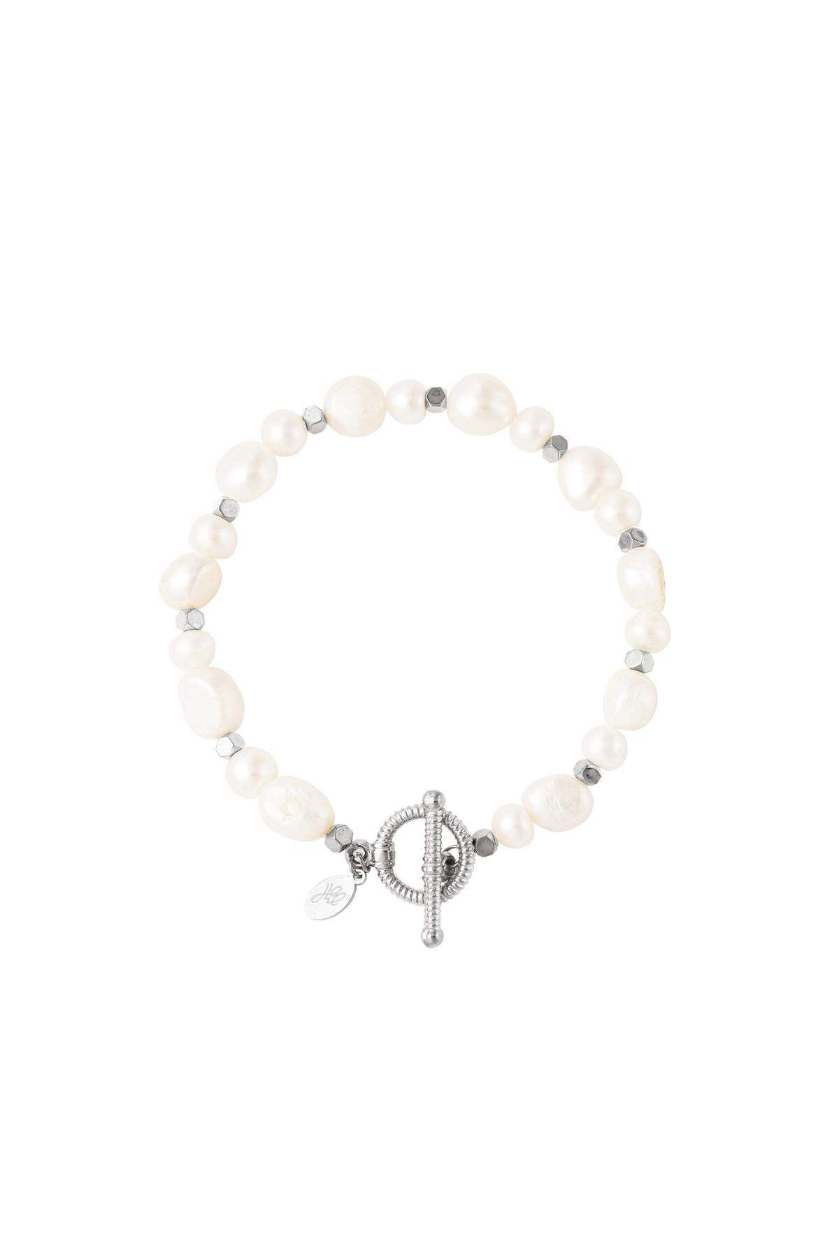 Perlenarmband aus Edelstahl 