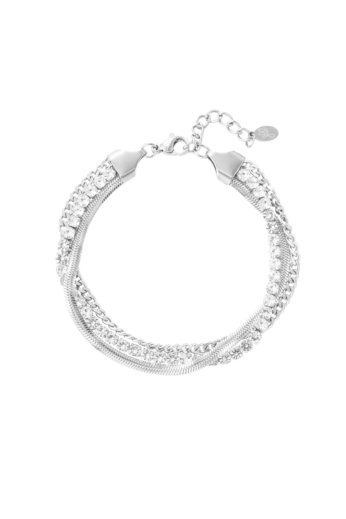 Armband mit doppelter Steinschicht 
