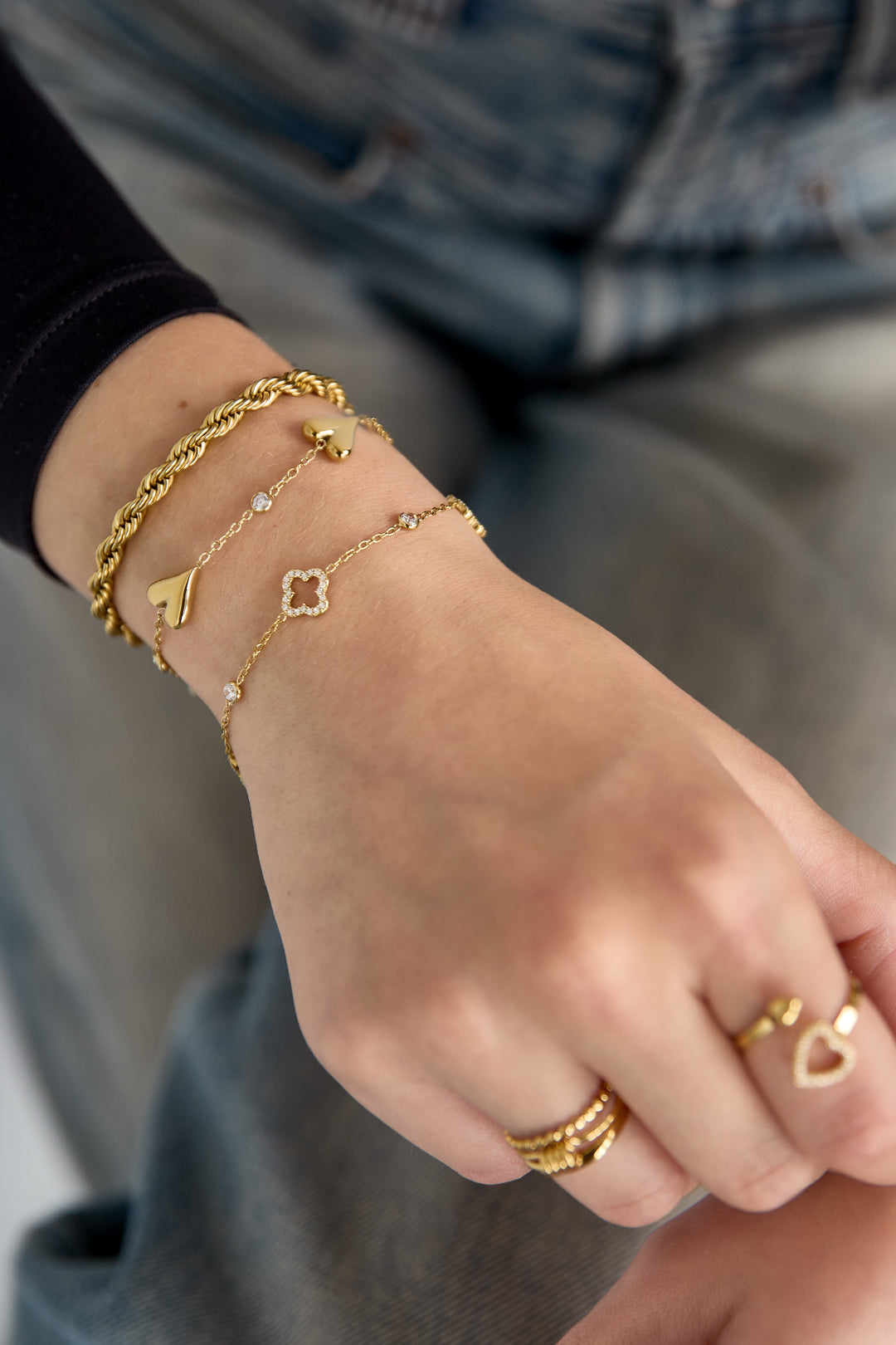 Trèfle Armband – Kleeblätter mit Zirkonia – Bild 2
