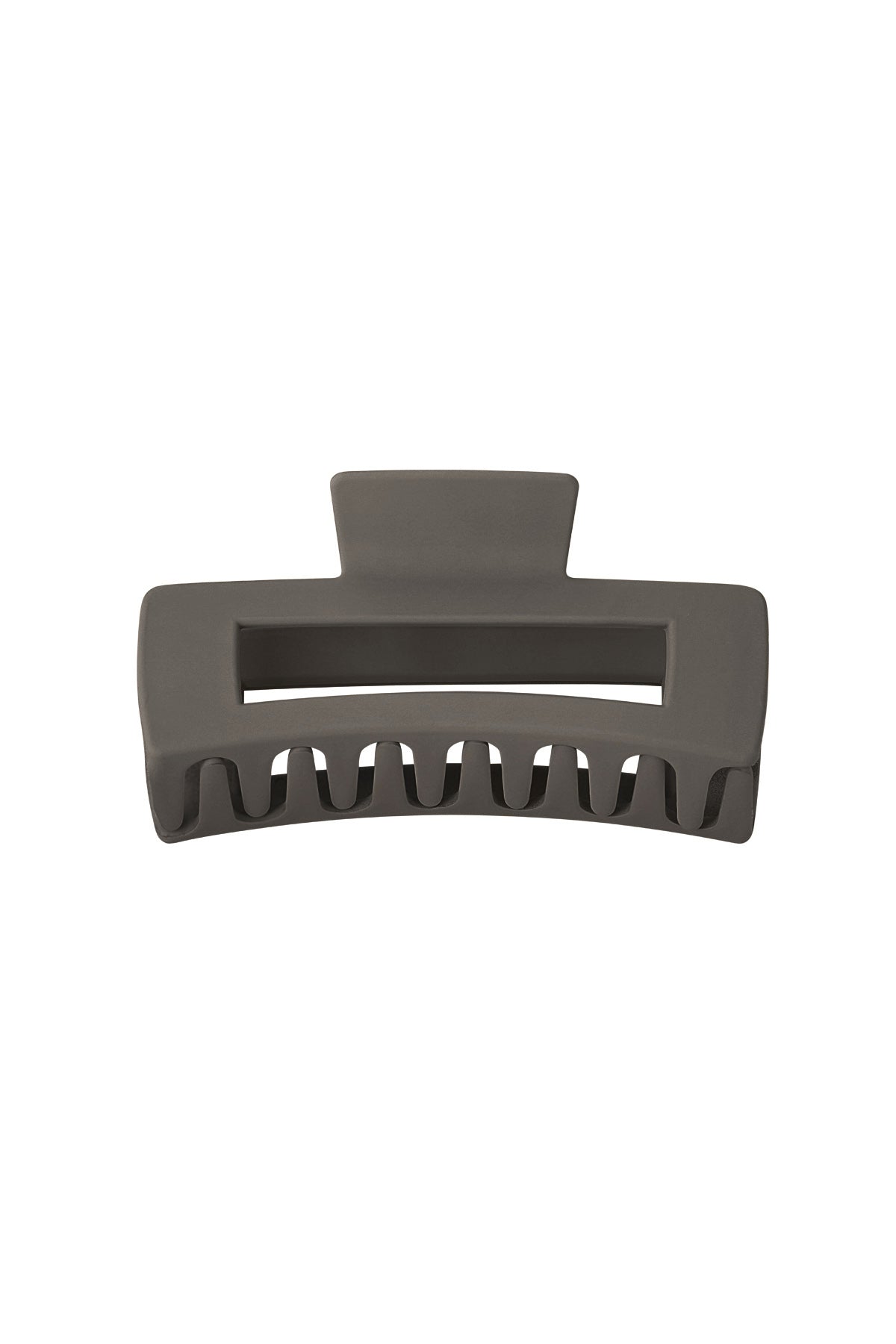 Haarspange rechteckig – cremefarbener Kunststoff