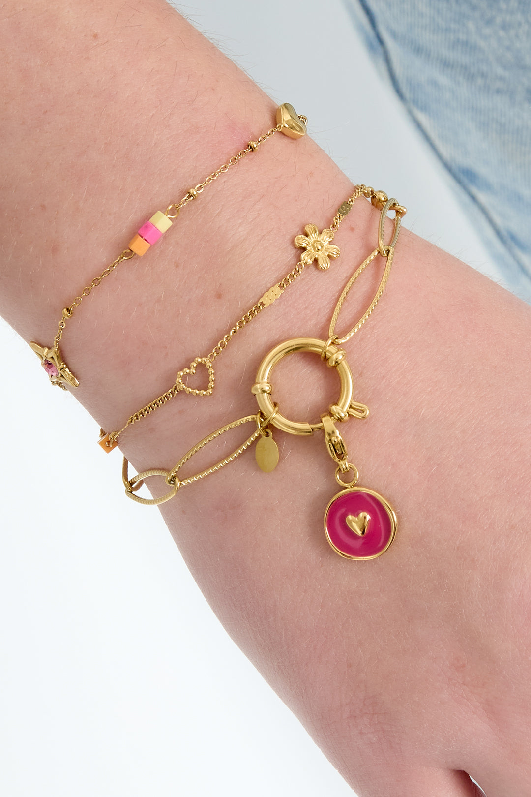 Charm-Armband Fein – getragen