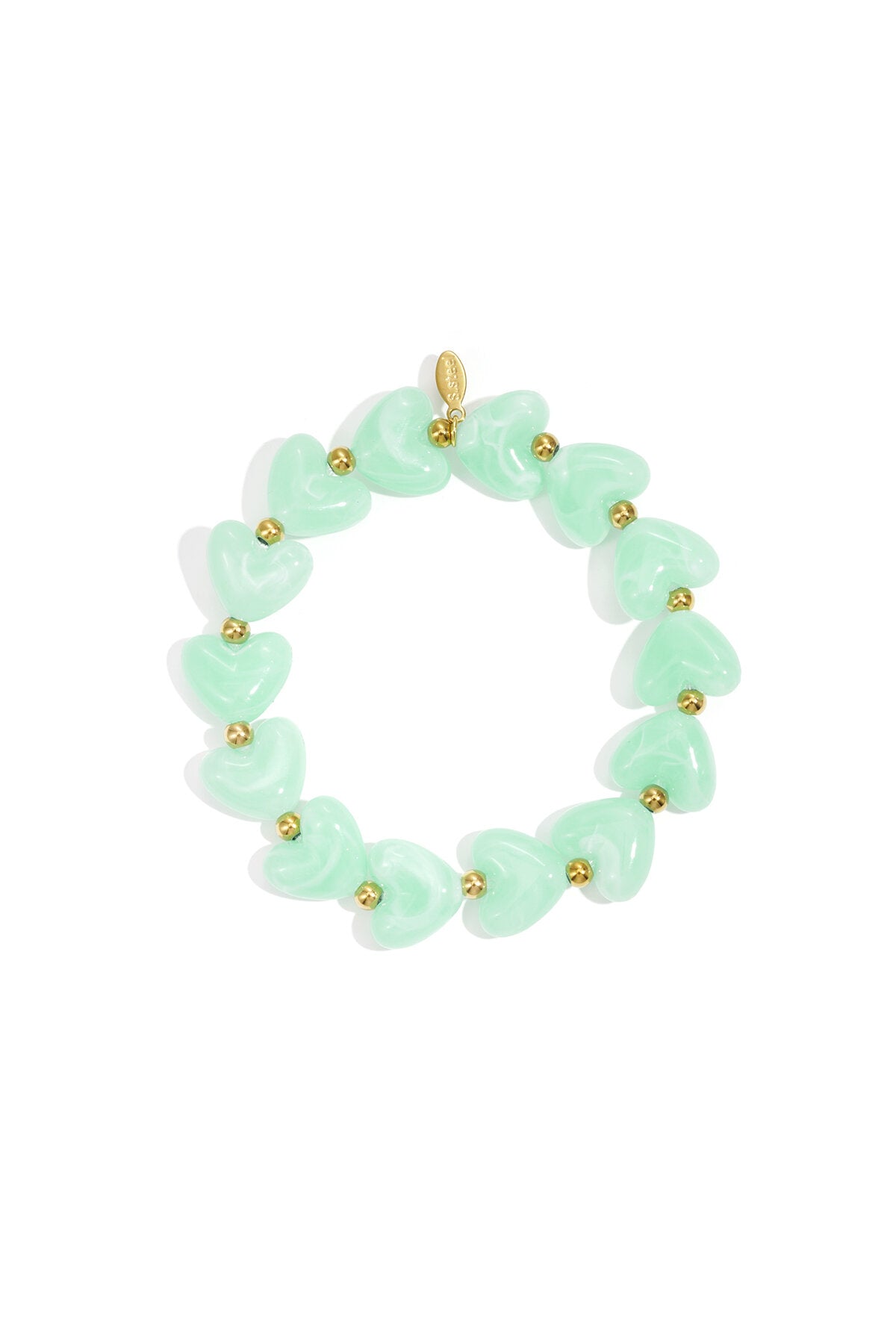 Elastisches Herzperlenarmband