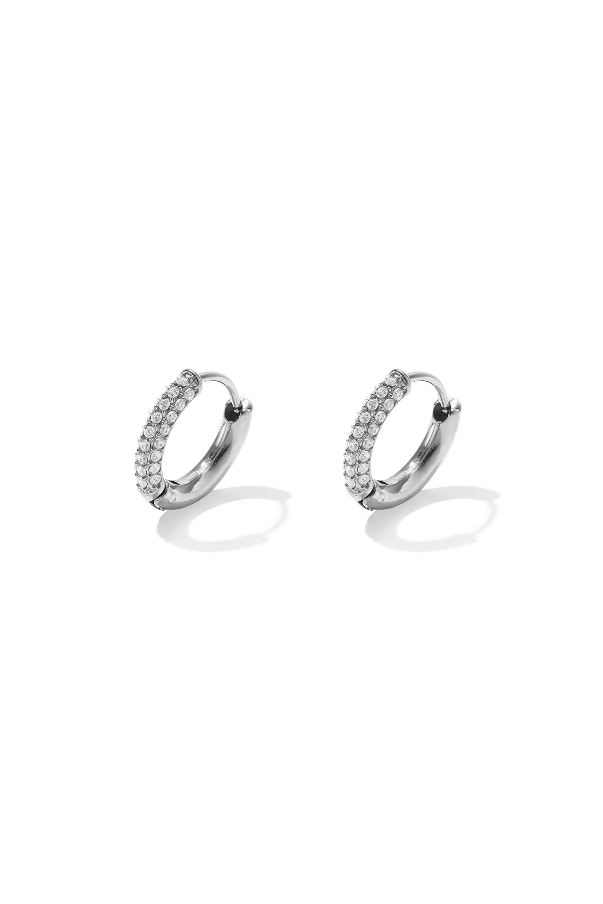 Riva Creolen – Mit Strass – Silber, 1,4 cm