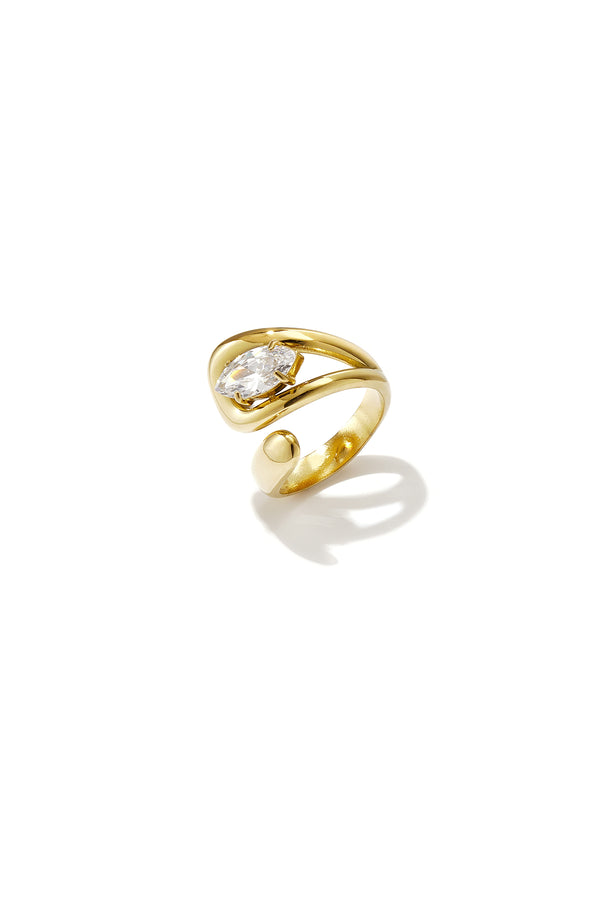 Selia Ring – Geschwungen mit Stein – LOVAMORE