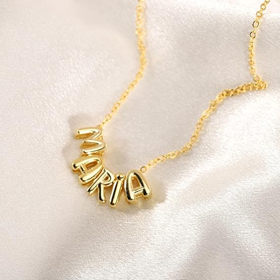 Lovamore 3D Bubble Halskette Name