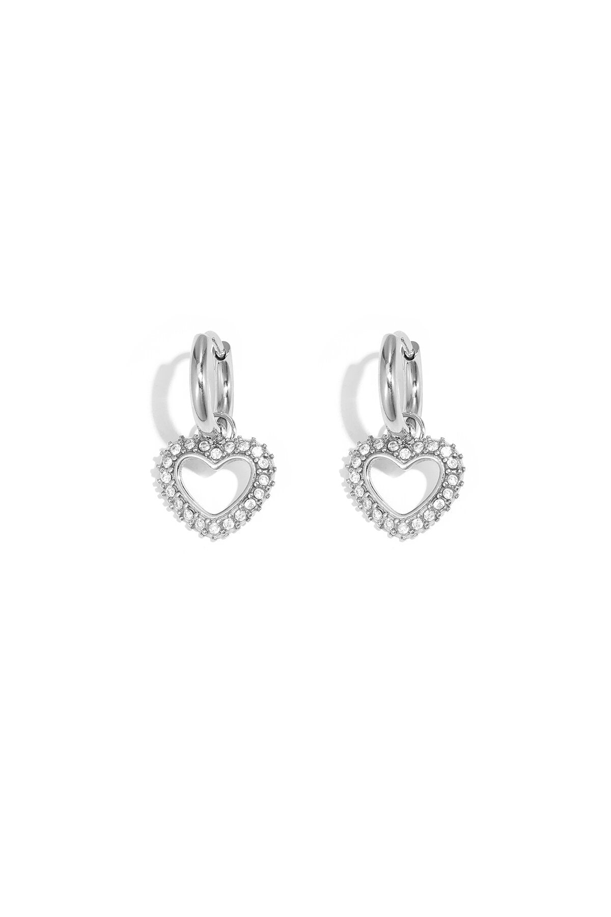 Diamant-Herz-Ohrringe