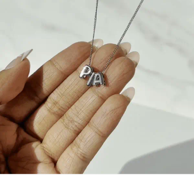 Lovamore 3D Bubble Halskette Name