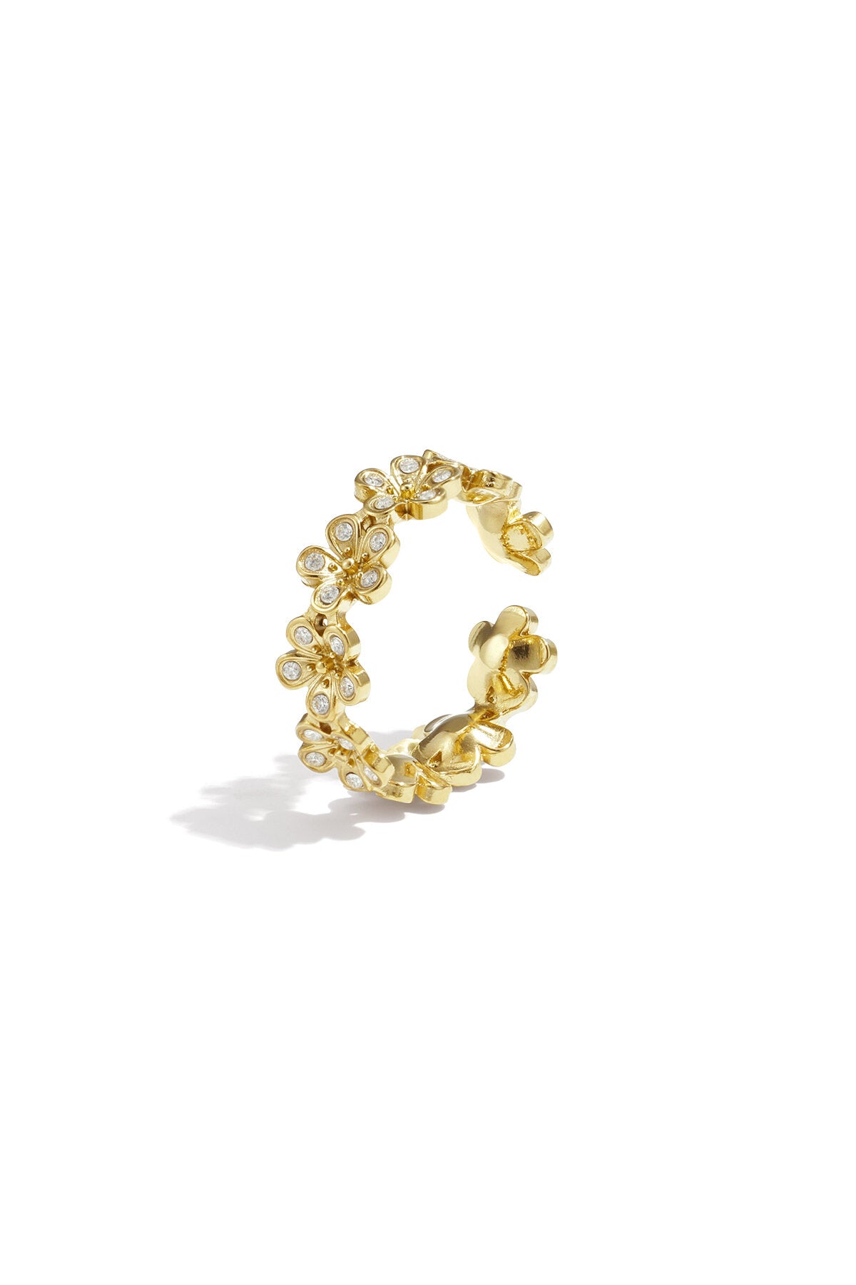 Daisy-Ring mit Steinen