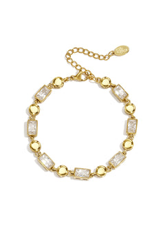 Gemina Armband – Eckige Zirkonia