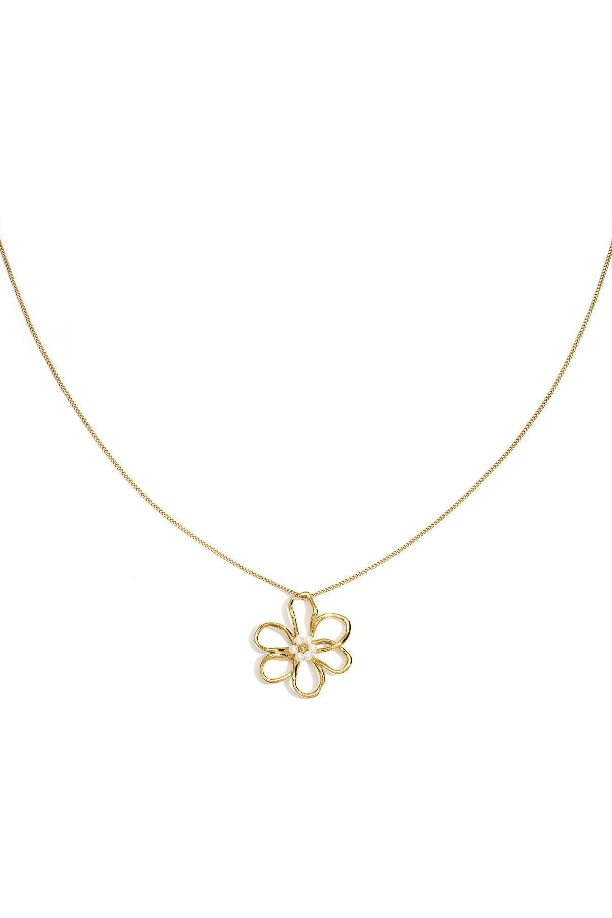 Edelstahl Lange Halsketten Blume Casual Täglich Einfache Serie frauen schmuck