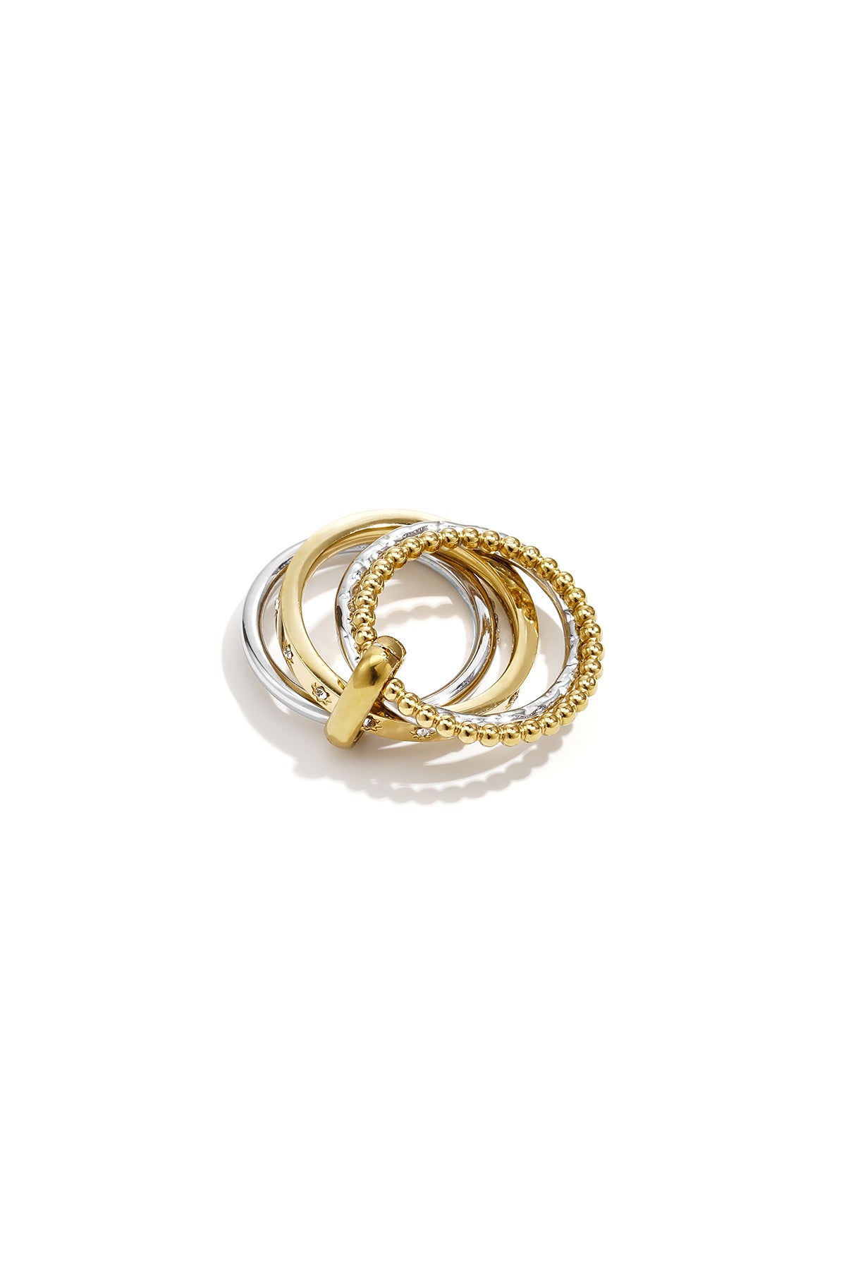Cirella Ring – Bicolor Kreis mit Zirkon – Detail
