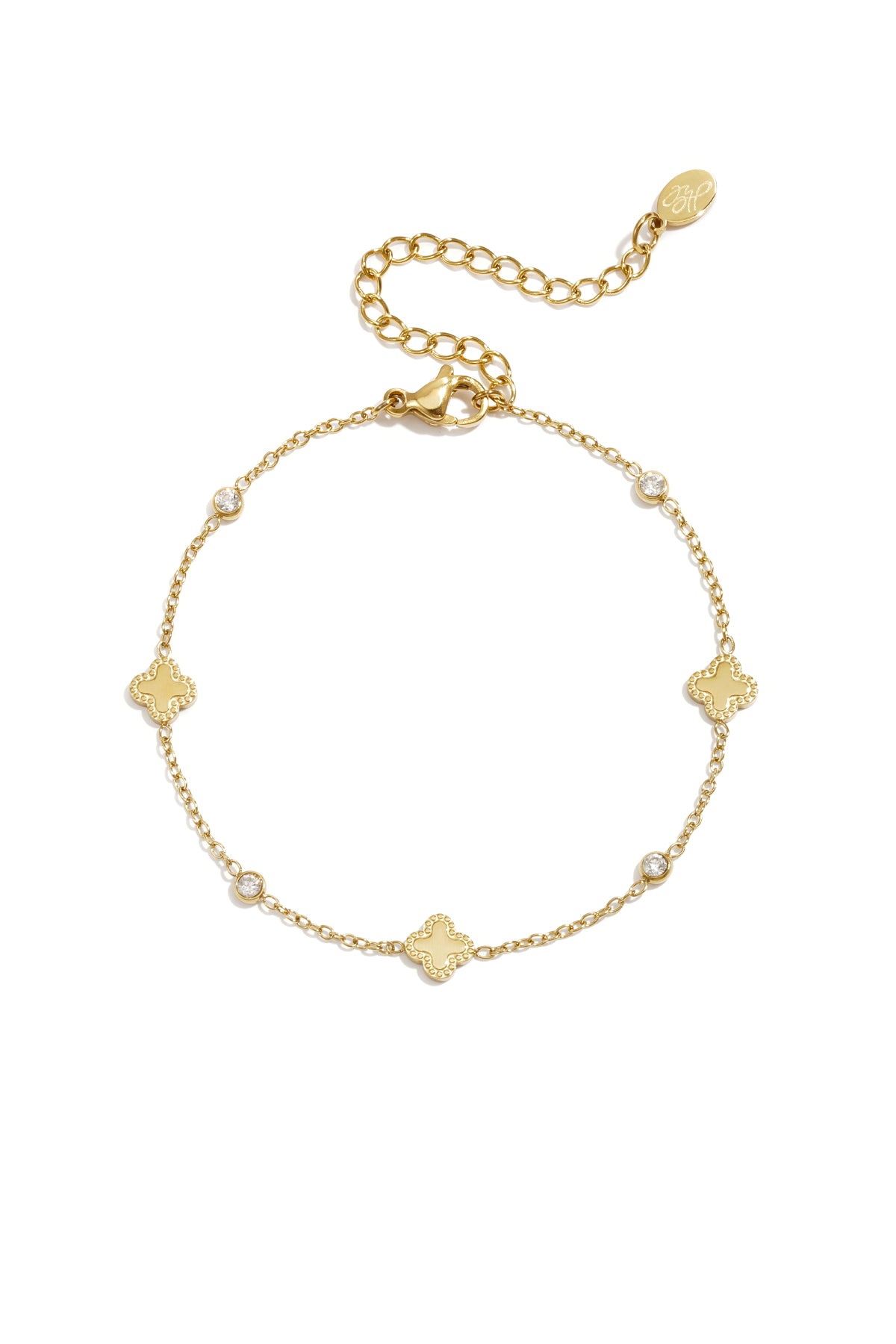 Cloverly Armband – Kleeblatt & Zirkon