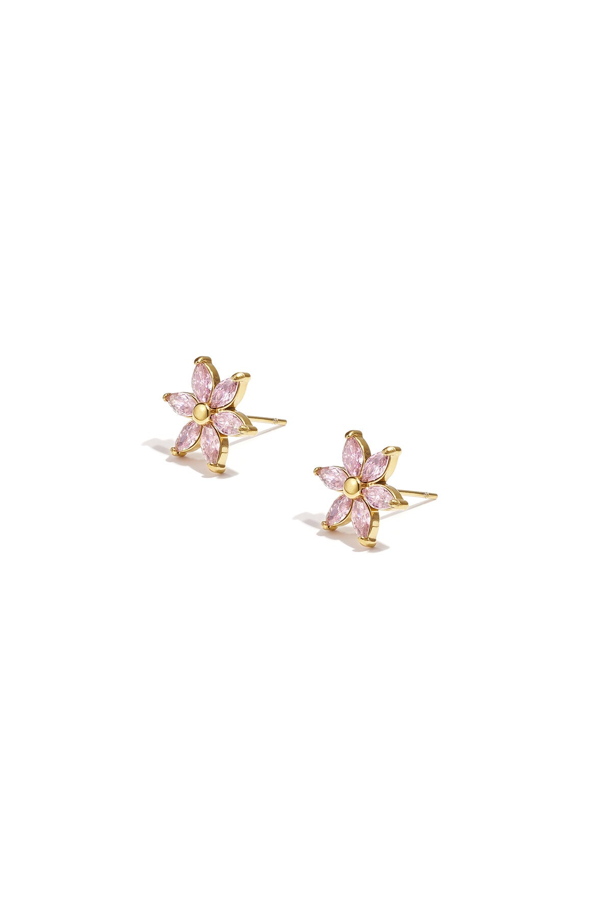 Ohrringe mit Zirkonblume