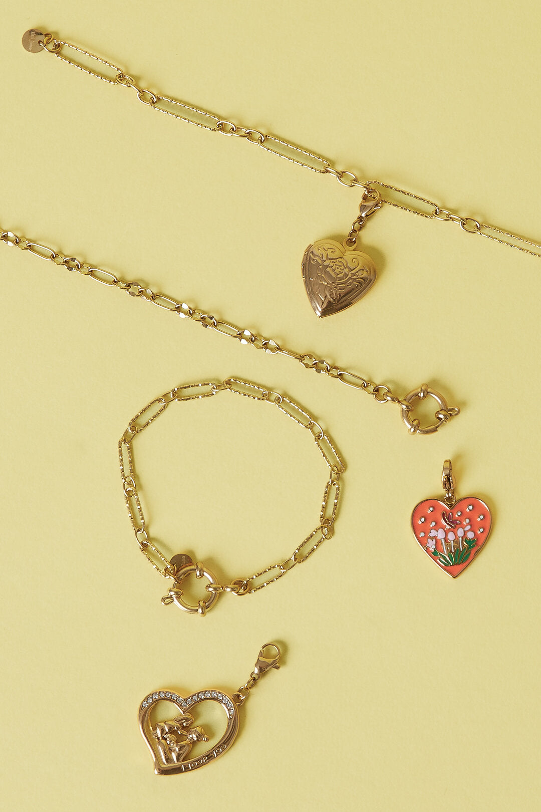 Armband mit Frontverschluss und abwechselnden Gliedern