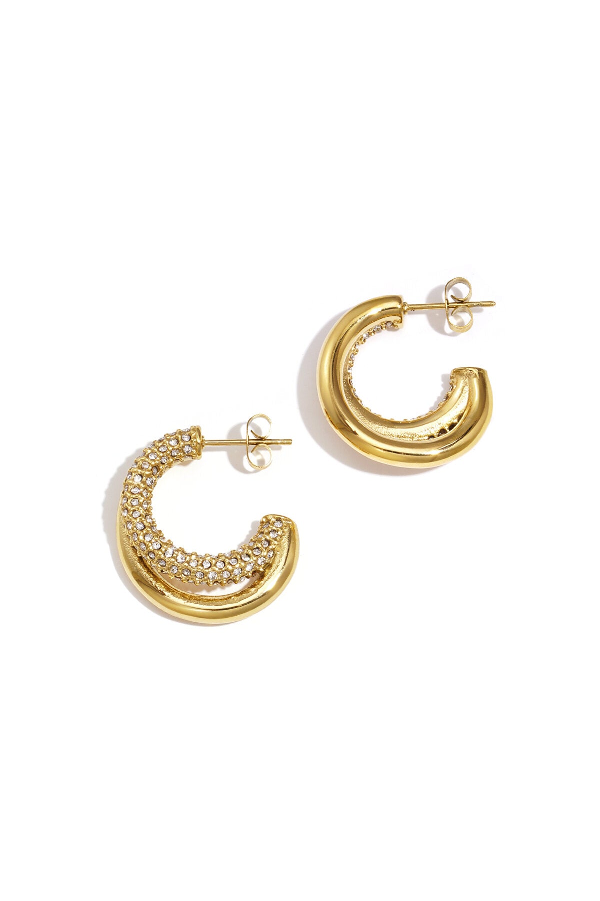 Edelstahl Creolen Kreis Casual Daily Simple Serie Damenschmuck