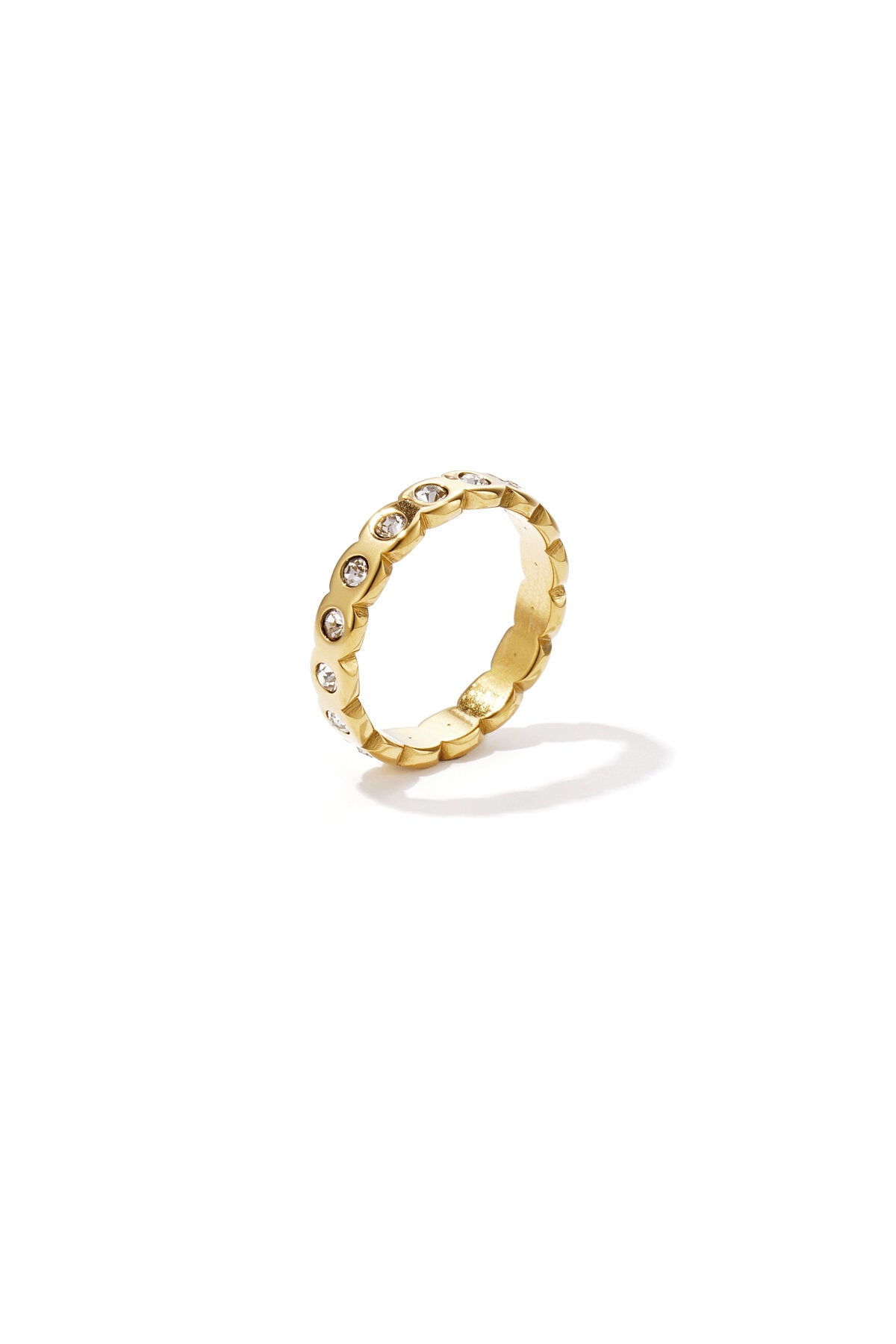 Minimalistische Ringe aus Edelstahl, rund, schlichte Alltags-Serie, Damenschmuck