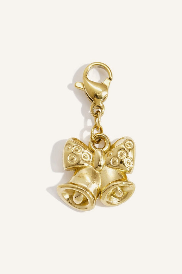 Glöckchen-Anhänger für Weihnachten, hochwertiger Edelstahl, vergoldet – LOVAMORE Charm