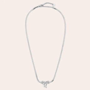 Vintage Bowtie In Snake Chain Halskette (40cm) - Lovamore