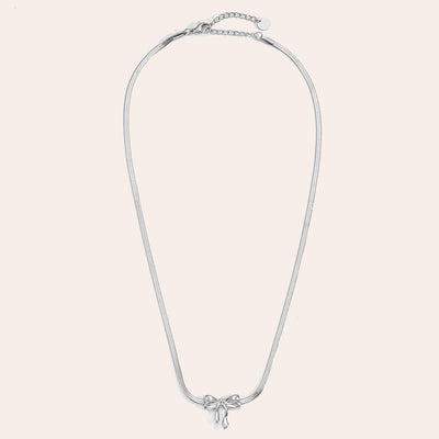 Vintage Bowtie In Snake Chain Halskette (40cm) - Lovamore