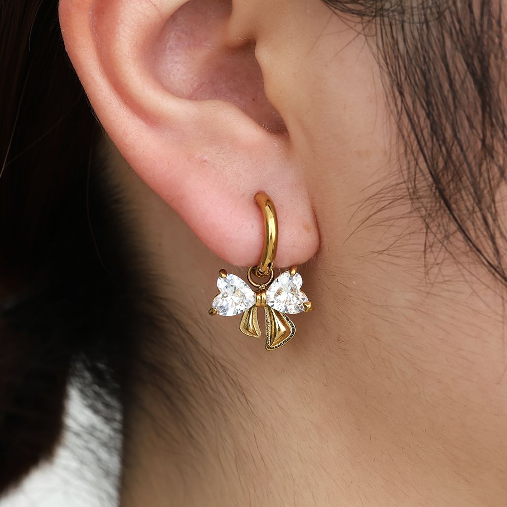 Vintage Bowtie With Diamond Ohrringe - Lovamore